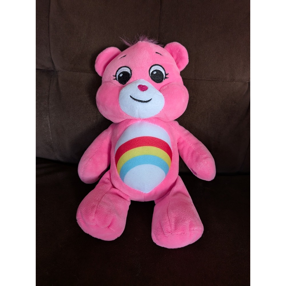 Care Bears Cheer Bear Plush Pink Rainbow Stuffed Animal Toy‎